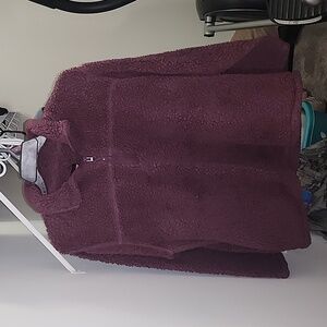 Zenana Outfitters Women's Burgundy Fleece Jacket Sz 1x